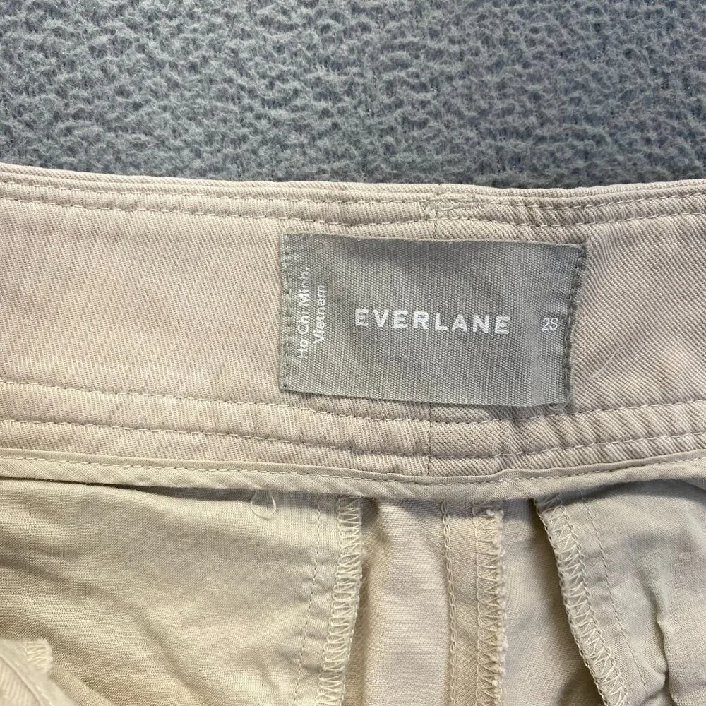 Everlane‎ Wide Leg,Dress Pants Women’s Size 2 SMALL,Pleated,Pockets,Zipper,Beige